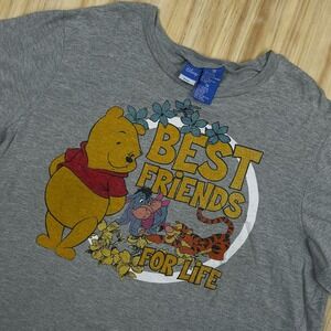 Disney Winnie The Pooh Best Friends‎ For Life Women's 1X T Shir Gray Cute